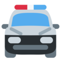 oncoming police car on platform Twitter
