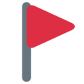 triangular flag on platform Twitter