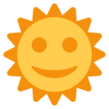 sun with face on platform Twitter