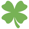 four leaf clover on platform Twitter