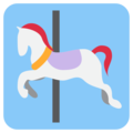carousel horse on platform Twitter