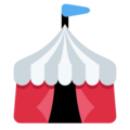 circus tent on platform Twitter