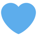 blue heart on platform Twitter