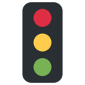 vertical traffic light on platform Twitter