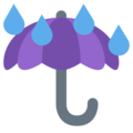 umbrella with rain drops on platform Twitter