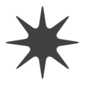 eight-pointed star on platform Twitter