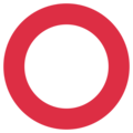 hollow red circle on platform Twitter