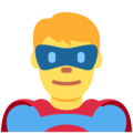 man superhero on platform Twitter
