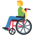man in manual wheelchair on platform Twitter