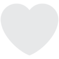 white heart on platform Twitter