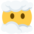 face in clouds on platform Twitter