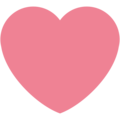 pink heart on platform Twitter