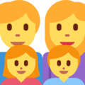 family: man, woman, girl, boy on platform Twitter