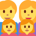 family: man, woman, girl, girl on platform Twitter