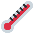 thermometer on platform Twitter