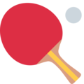table tennis paddle and ball on platform Twitter
