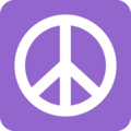 peace symbol on platform Twitter