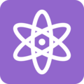 atom symbol on platform Twitter