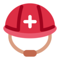 rescue worker’s helmet on platform Twitter