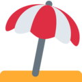 umbrella on ground on platform Twitter