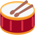 drum with drumsticks on platform Twitter