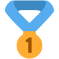 first place medal on platform Twitter