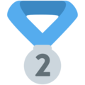second place medal on platform Twitter