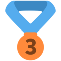 third place medal on platform Twitter
