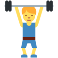 man lifting weights on platform Twitter