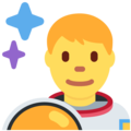 man astronaut on platform Twitter