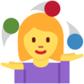woman juggling on platform Twitter