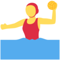 woman playing water polo on platform Twitter