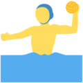 man playing water polo on platform Twitter