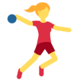 woman playing handball on platform Twitter