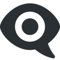 eye in speech bubble on platform Twitter
