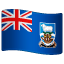flag: Falkland Islands on platform Whatsapp