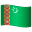 flag: Turkmenistan on platform Whatsapp