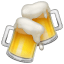 clinking beer mugs on platform Whatsapp