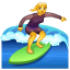 woman surfing on platform Whatsapp