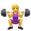 woman lifting weights on platform Whatsapp