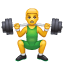 man lifting weights on platform Whatsapp