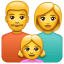 family: man, woman, girl on platform Whatsapp