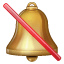 bell with slash on platform Whatsapp