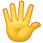 hand with fingers splayed on platform Whatsapp