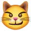 cat with wry smile on platform Whatsapp