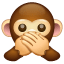 speak-no-evil monkey on platform Whatsapp