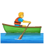 man rowing boat on platform Whatsapp