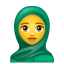 woman with headscarf on platform Whatsapp