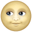 full moon with face on platform Whatsapp