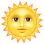sun with face on platform Whatsapp